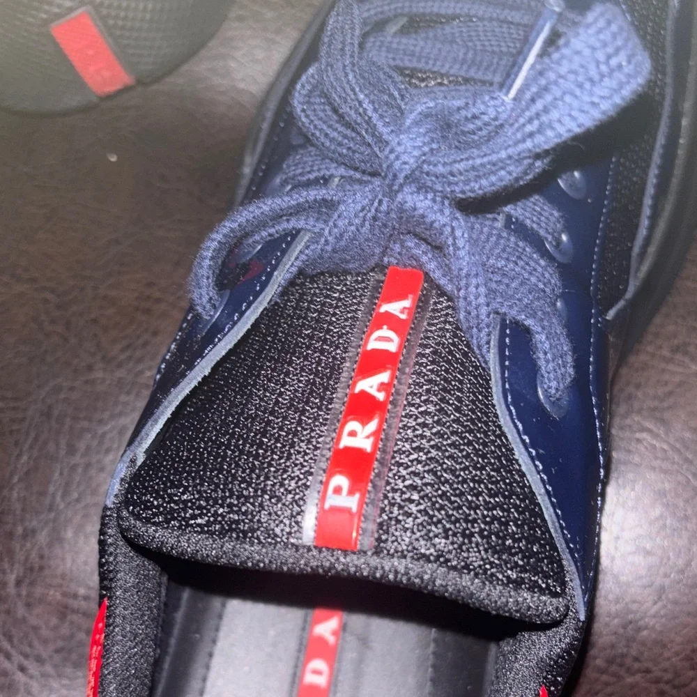 Prada Men's Black and Red Sneakers Size 47 (14 us) - Picture 8 of 10